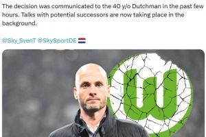 德甲10轮仅8分,德天空记者:沃尔夫斯堡主帅西蒙尼斯下课