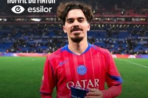 助攻双响!维蒂尼亚当选巴黎vs里昂全场最佳球员